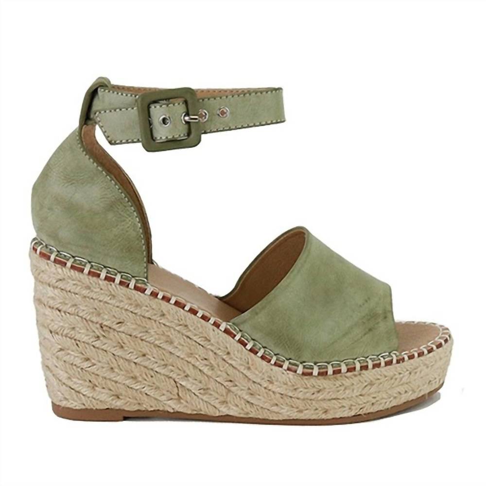 NEW LET'S SEE STYLE women's sleek wedge sandals in vibrant green